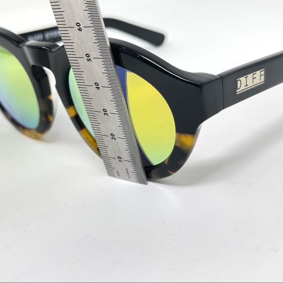 DIFF eyewear sunglasses Dime Shiny Fire Gold Lenses Mirrored - Picture 9 of 11